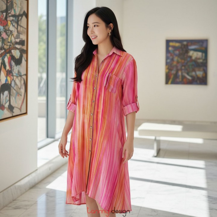 ROBERTA LLT44 silk shirt dress